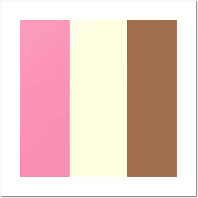 Neopolitan Ice Cream Wall Art by fishbiscuit